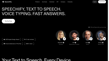 Speechify product preview