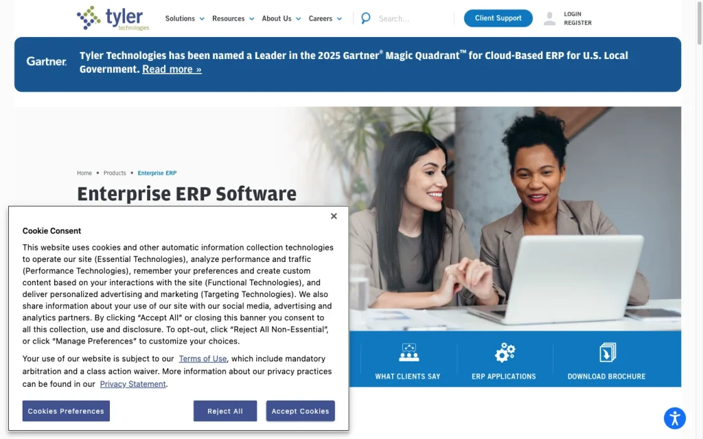 Tyler ERP product image