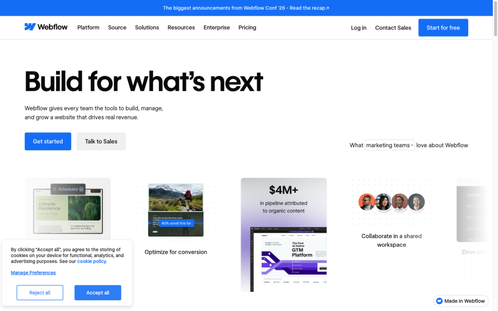 Webflow product image