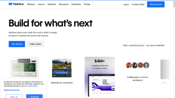 Webflow product preview