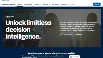 Workday Adaptive Planning website screenshot